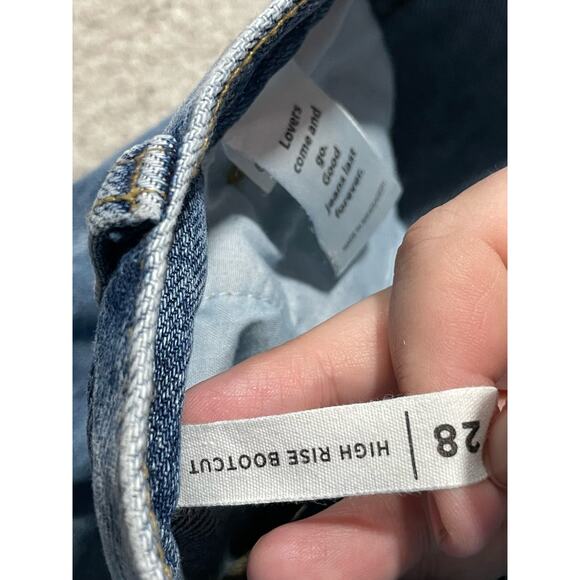 Pacsun High Rise Bootcut Cropped Jeans Womens 28 (28x22 actual measurement) Blue - Picture 7 of 13